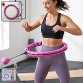 Smart Fitness Hula Hoop with Weighted Ball Detachable Waist Exerciser (1 Pc)