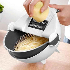 Vegetable Cutter Slicer – 10-in-1 with Rotating Drain Basket | Indo Glow