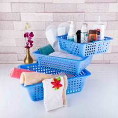 Plastic Cane Fruit Baskets – Set of 3 Sizes | Tidy Table