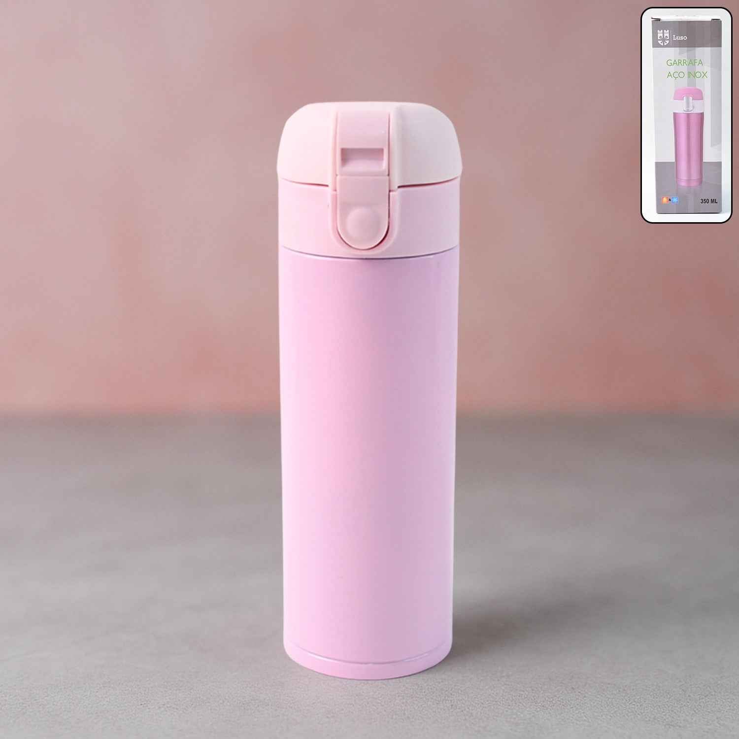 Stainless Steel Vacuum Water Bottle – Leakproof 350ml Travel Flask