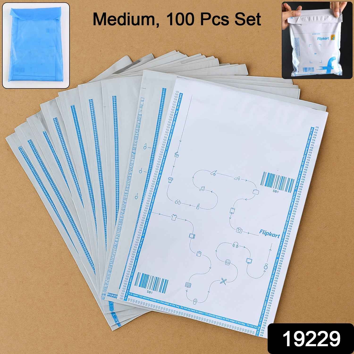 Security Courier Bags – Medium Size 100 Pcs Tamper-Proof Set