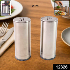 Stainless Steel Salt and Pepper Shaker Set – Durable & Stylish 2 Pc
