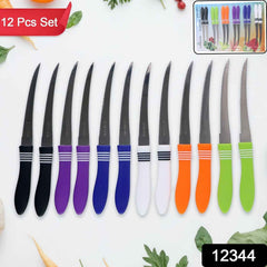 Stainless Steel Serrated Knife Set – 12-Piece Multipurpose Kitchen Cutlery