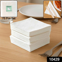 Disposable Tissue Napkins – Soft, Absorbent 75 Pack