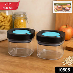 Airtight Kitchen Storage Containers – 2 Pc Set 500 ml for Freshness