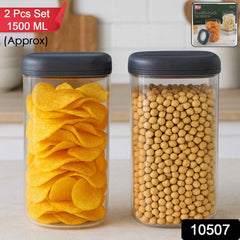 Airtight Kitchen Storage Containers – 2 Pc Set, 1500 ml Each