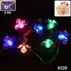 Flower LED String Lights – 8 Meter Multicolor Decorative Lights