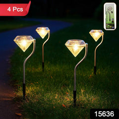 Diamond Solar Garden Lights – Elegant Waterproof LED (4-Pack)