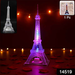 LED Eiffel Tower Decorative Night Light – Multicolor Crystal Lamp