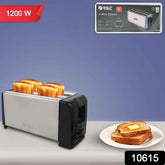 Pop-Up Toaster 1200W – 4-Slice Adjustable Browning Stainless Steel