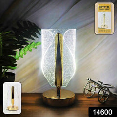 Crystal Table Lamp – Luxury LED with USB Charging
