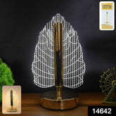 LED Table Lamp – Elegant Leaf Design with USB Rechargeable Base