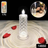 LED Crystal Candle Light – Flameless Safe Decorative Glow