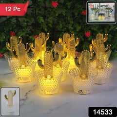 Cactus LED Tealight Candles – Unique Flameless Decorative Set