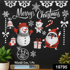 Christmas Wall Sticker – Vibrant 90x60 cm Festive Decor