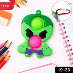 Silicone Pop It Fidget Toy – Portable Stress Relief Keychain