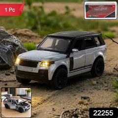 Light and Sound Metal Pull Back Car Toy, Die Cast SUV Model for Kids (1 Pc)