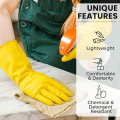 Waterproof Rubber Gloves Ð Durable & Reusable for Household Tasks