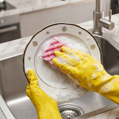 Waterproof Rubber Cleaning Gloves Ð Durable & Reusable for Household Tasks