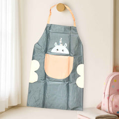Cartoon Animal Kitchen Apron – Durable with Front Pocket