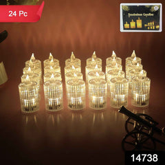 LED Flameless Decorative Candle Set – Smokeless Crystal Design