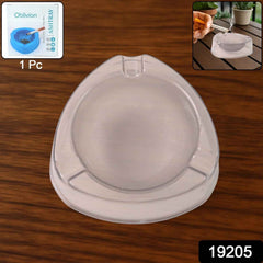 Transparent White Ashtray – Modern Triangular Cigarette Holder