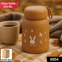Kids Water Bottle – Bunny Print Glass Sipper 330ml | Own Hydrate
