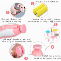 Electric Baby Nail Trimmer – Gentle 6-in-1 Care | Babyova