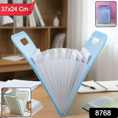 13 Pocket Document File Folder – Expanding Plastic with Handle