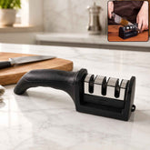 3 Stage Manual Knife Sharpener Tool for Steel and Ceramic Knives Ki...
