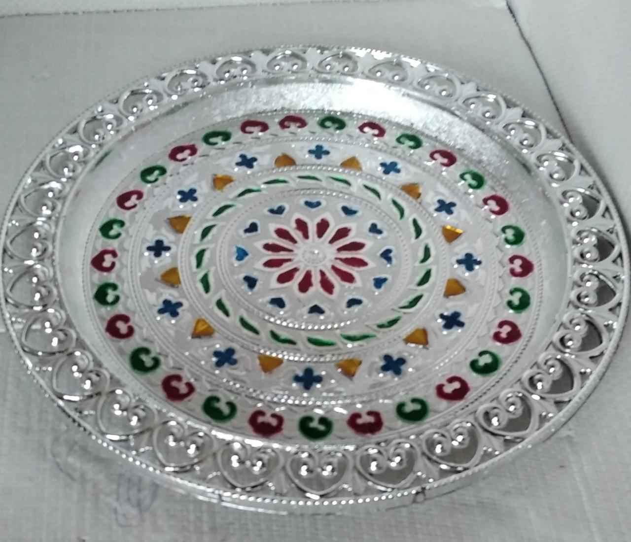 Silver Plated Pooja Thali – Festive & Worship Decor | Indo Glow