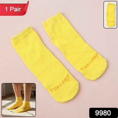 Yellow Casual Socks – Soft Comfort Crew Socks 1 Pair