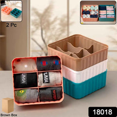 Square Organizer with 6 Compartments – Space-Saving Storage Set