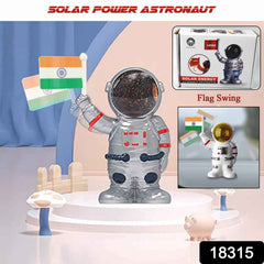 Solar Power Astronaut Ornament – Indian Flag Car Dashboard Décor