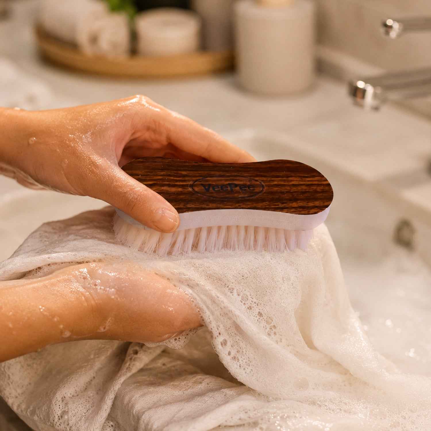 Ergonomic Laundry Brush Ð Heavy-Duty Nylon Bristles & Stylish Design