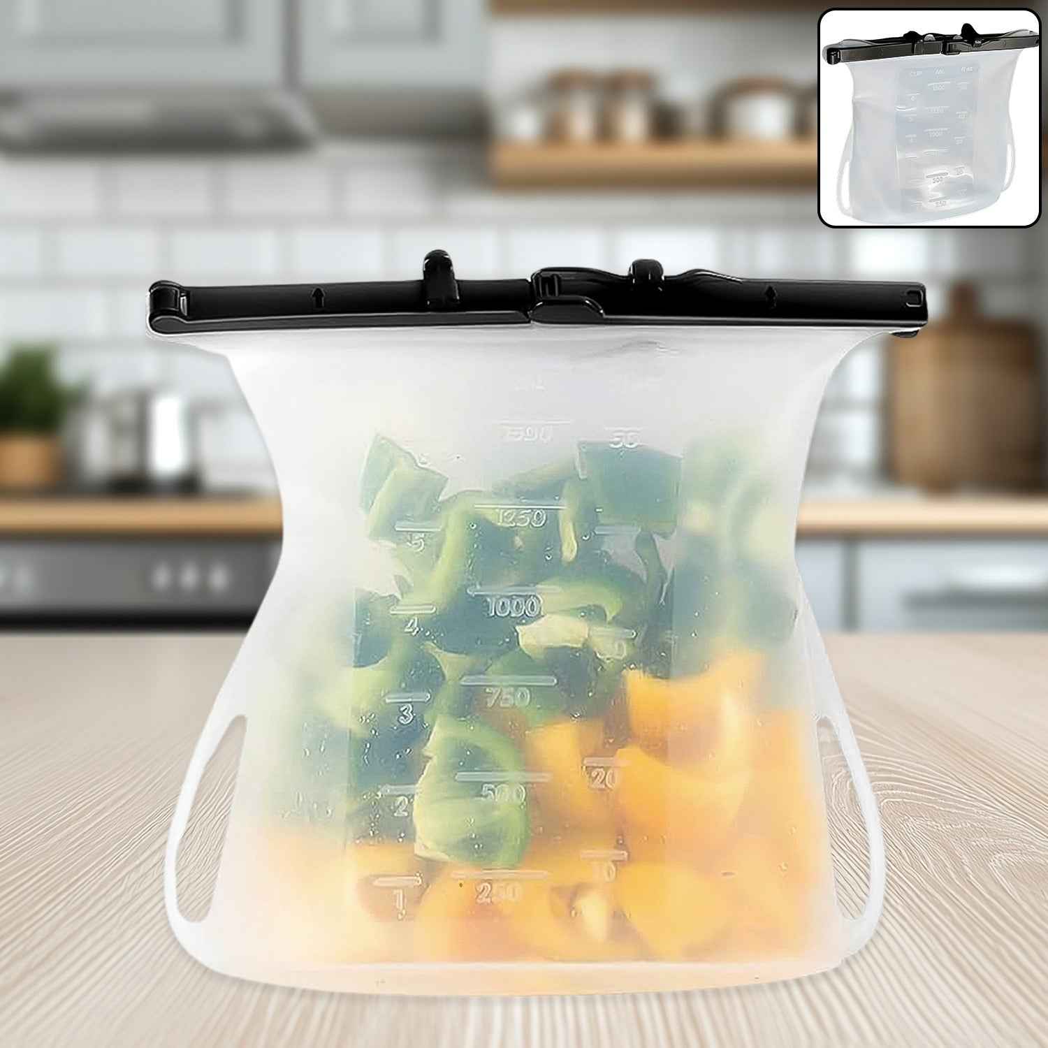 Reusable Silicone Food Bag – Leakproof, BPA-Free, Versatile | Tidy Table