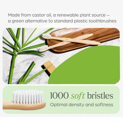 Bamboo Toothbrush Set – Eco-Friendly Medium Bristles (2 Pack)