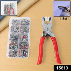 Snap Button Plier Kit – Heavy Duty with 100+ Assorted Studs