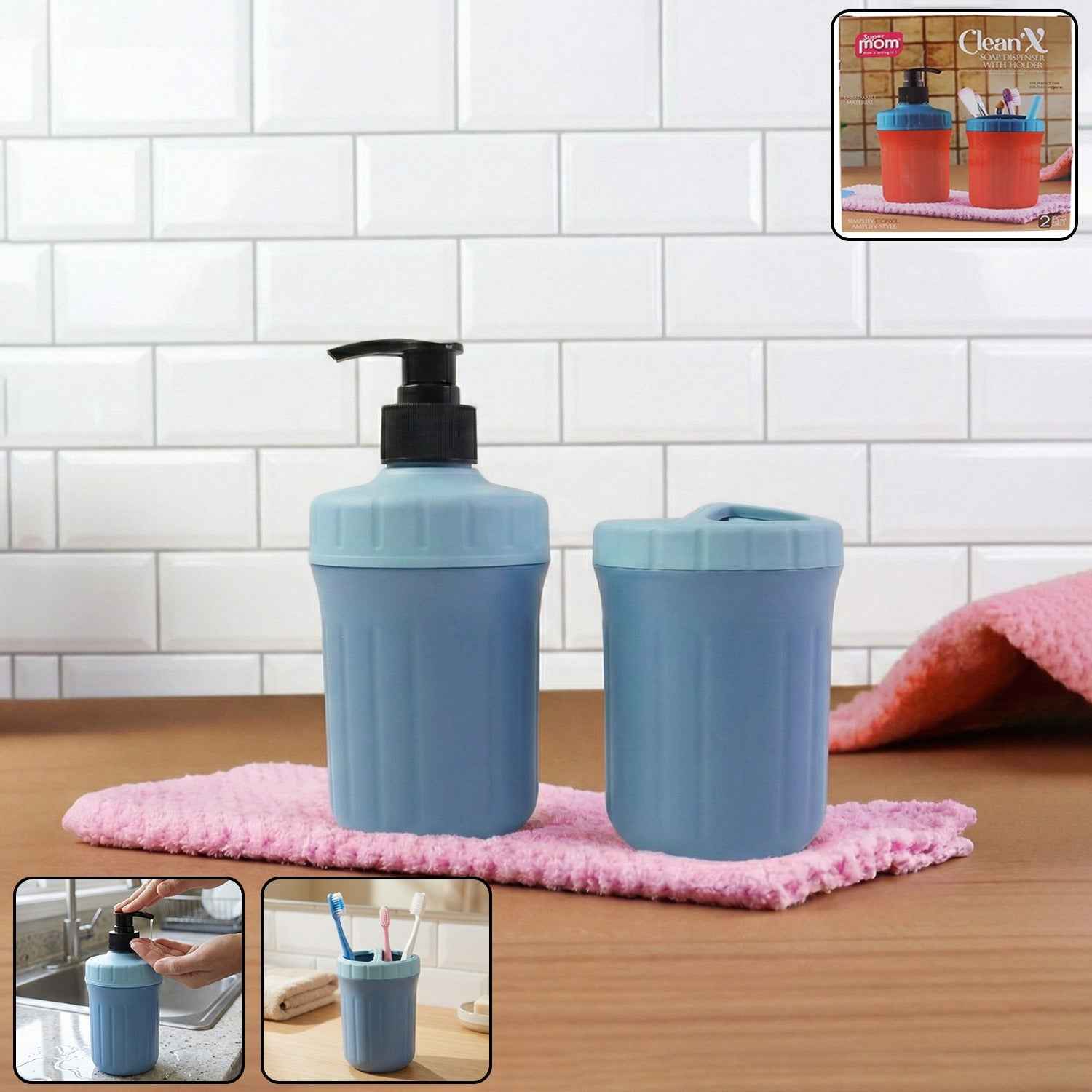 Multipurpose Soap Dispenser with Utility Holder – Compact & Practical Set