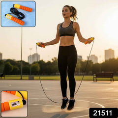 Adjustable Fitness Jump Rope – Digital Counter & Anti-Slip Grip