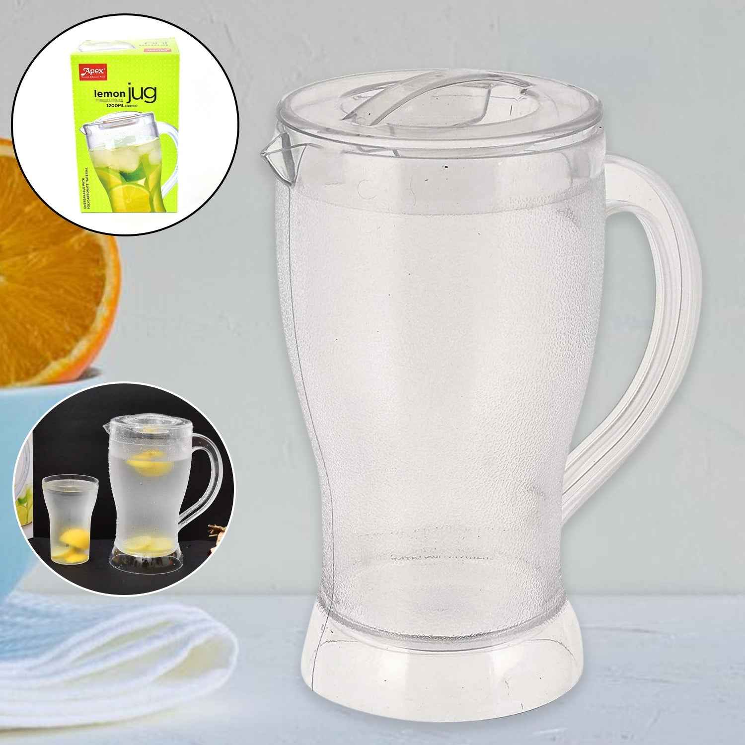 Lemon Jug – 1200ML Unbreakable Polycarbonate Pitcher