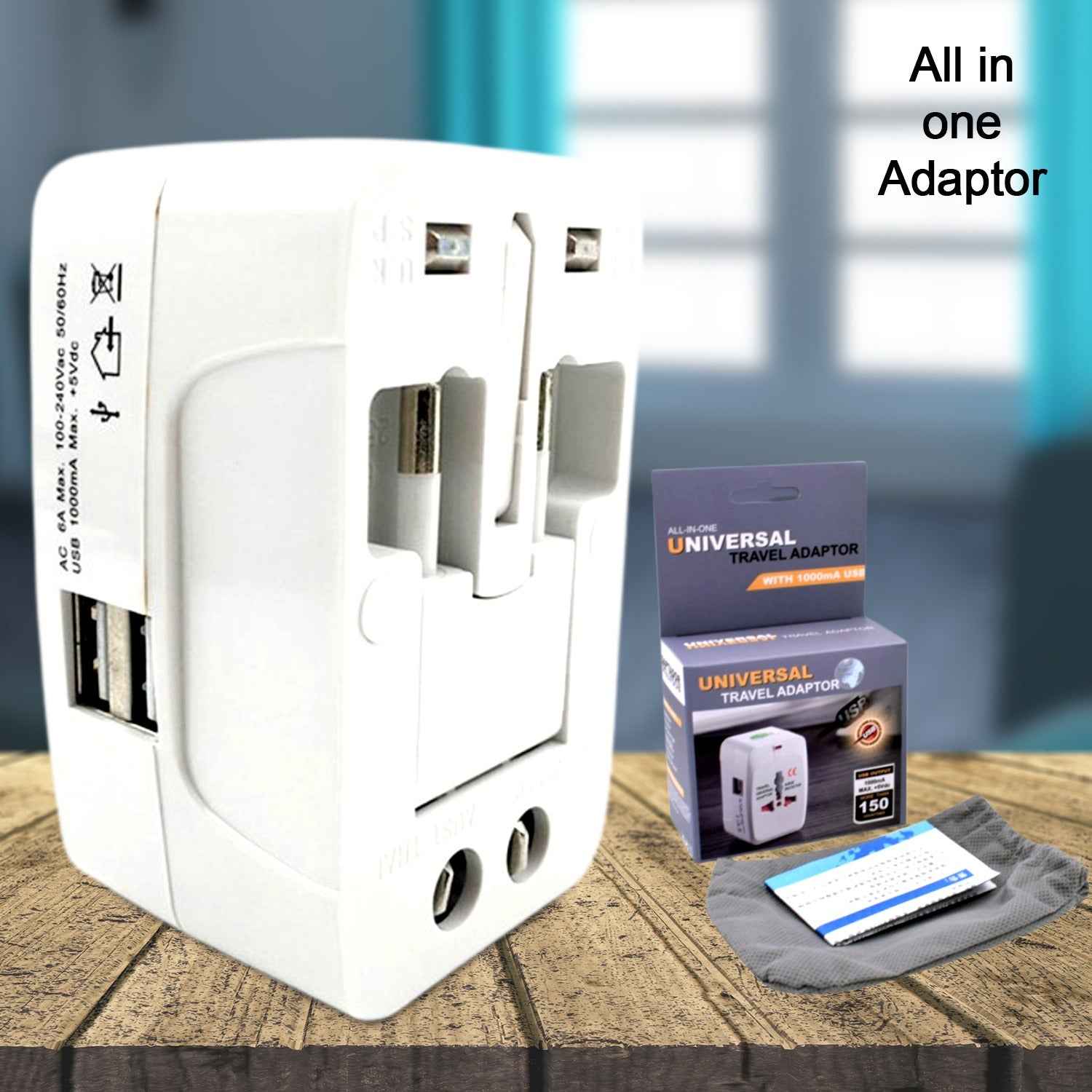 Universal Travel Adapter – All-in-One Worldwide Plug | Poravar