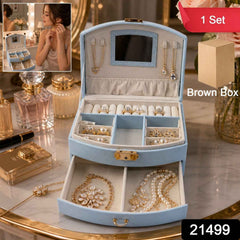 Jewelry Storage Box Ð Multi-Layer Organizer with Mirror for Elegant Storage