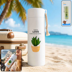 Glass Water Bottle – 450ml Borosilicate Leakproof with Bamboo Lid
