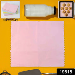 Oil-Absorbing Baking Paper Sheets – 200 Pcs Multi-Color Pack