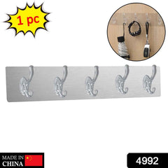 Adhesive Wall Hooks – Transparent & Heavy-Duty 5 Pc | GlimmerHome