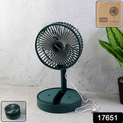 Telescopic Foldable Mini USB Desk Fan – Adjustable & Quiet Cooling