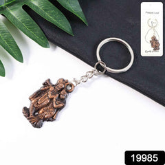 Radha Krishna Metal Keychain – Durable Spiritual Key Holder