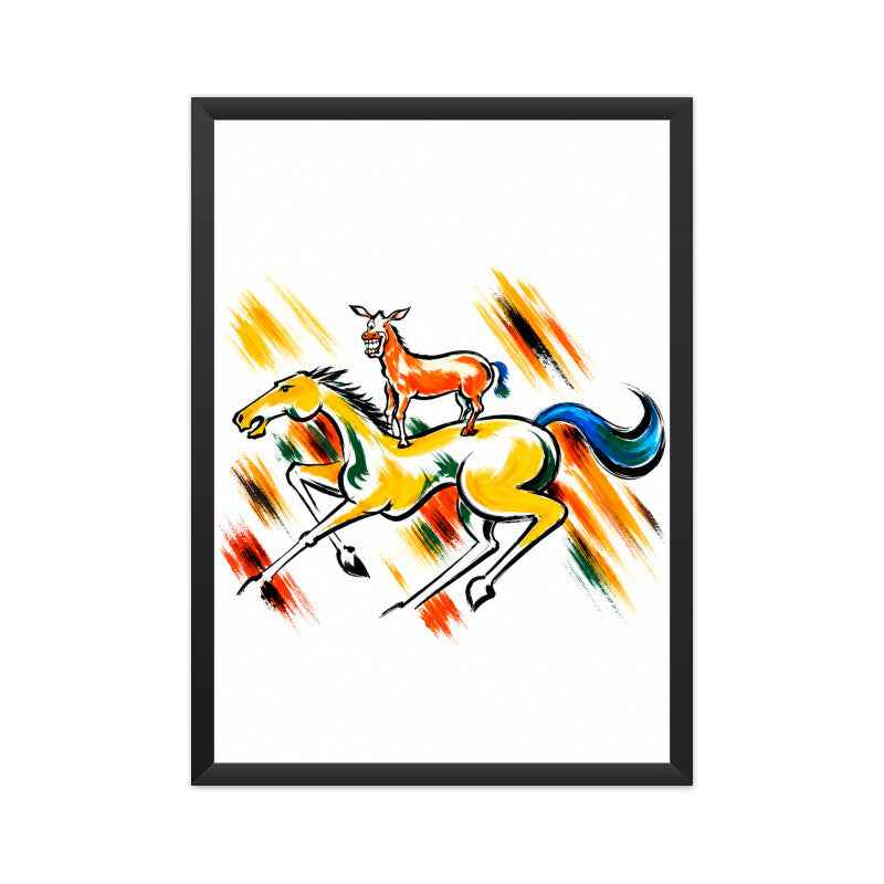 Majnu Bhai Fame - Painting with Black Frame (Gift for Friends)