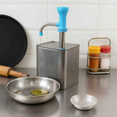 Oil Pump Dispenser – Manual Stainless Steel Kitchen Tool